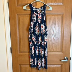 Maurices Navy Floral Romper